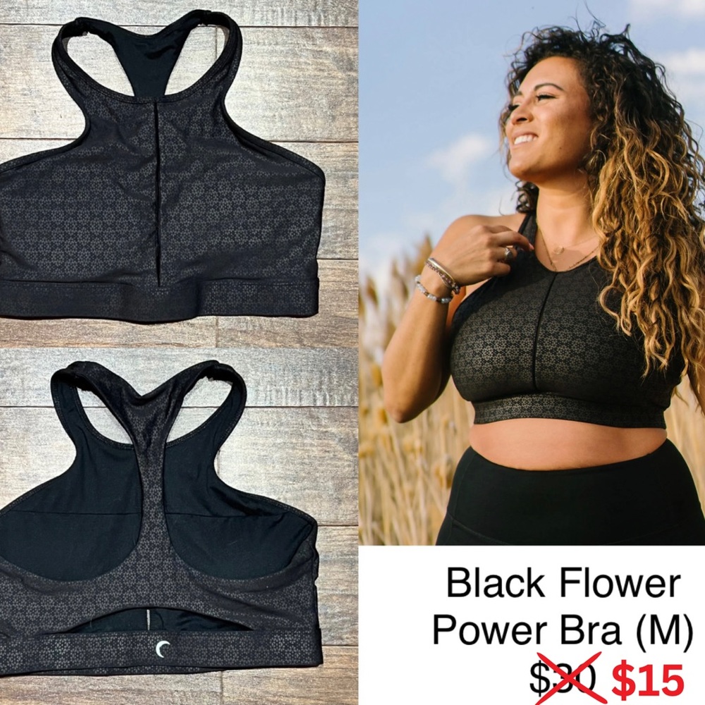 Zyia Black Flower Power Bra
